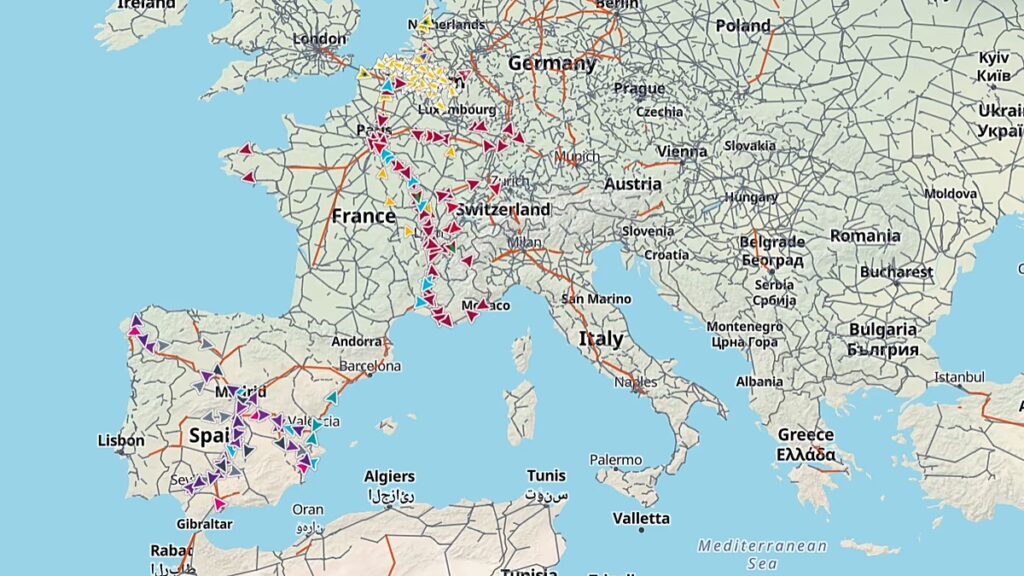Treni in tempo reale: segui viaggi in Francia, Spagna e Belgio