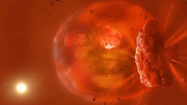 Gli scienziati osservano il primo "bagliore" della collisione di due pianeti giganti di ghiaccio