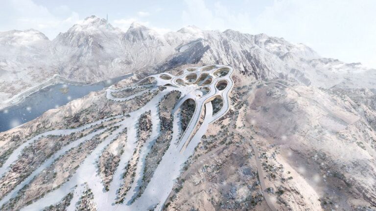 L’Arabia Saudita sta costruendo una stazione sciistica futuristica in mezzo al deserto