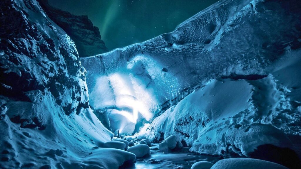 An Icelandic glacier on a hiking trek with Black Tomato.