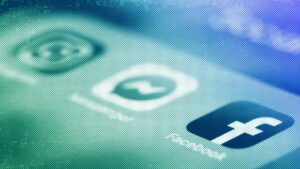 Social media applications are displayed on an iPhone, March 2019